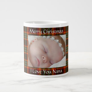 Red Christmas Plaid Photo Mug