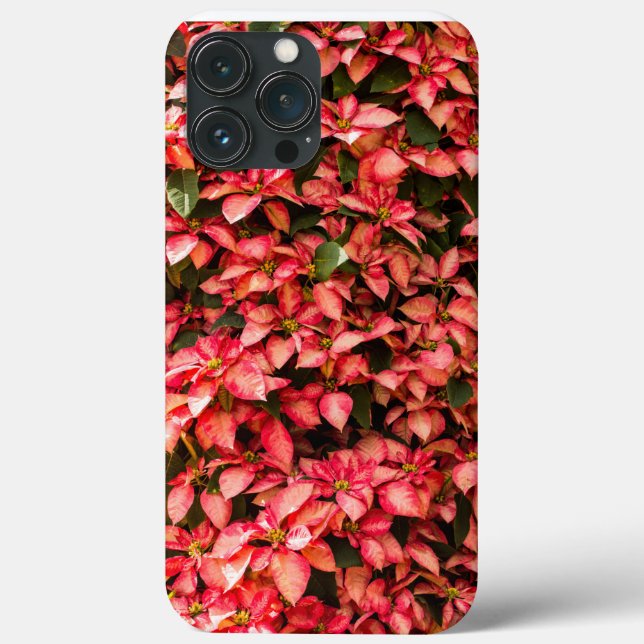 Red Christmas Poinsettia Case-Mate iPhone Case (Back)