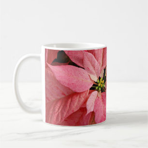 Red christmas poinsettias coffee mug