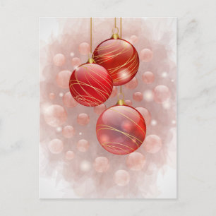 Red Christmas postcard