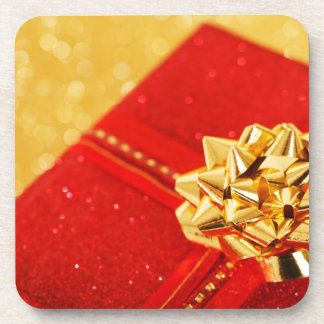Red Christmas Present Coaster