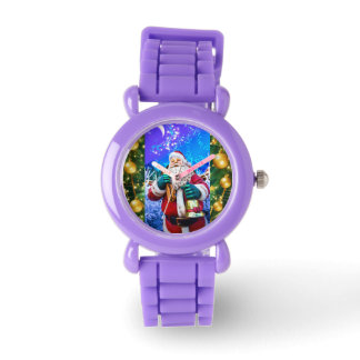 Red Christmas Santa Claus In Winter eWatch Watch