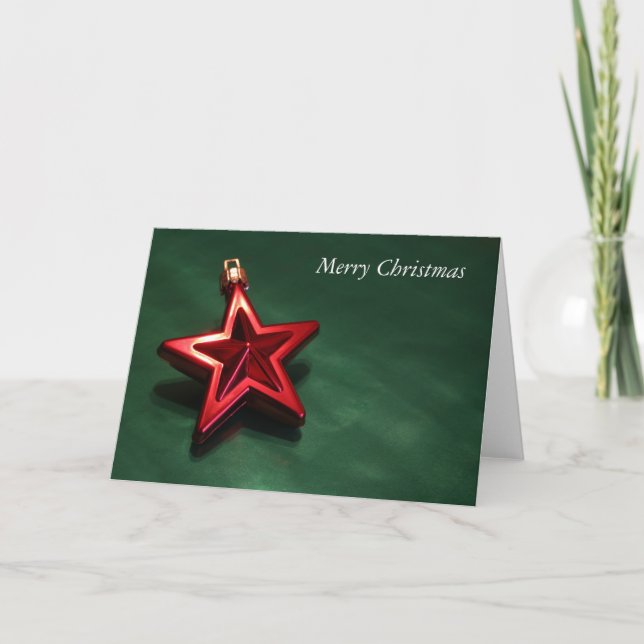 Red Christmas Star Card (Front)