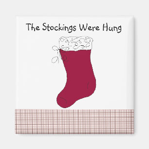 Red Christmas Stocking Magnet