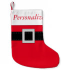 Red Christmas Stocking with Belt & Buckle