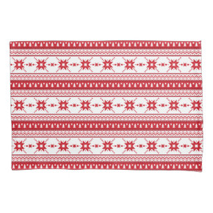 Red Christmas Sweater Inspired Pattern Pillowcase
