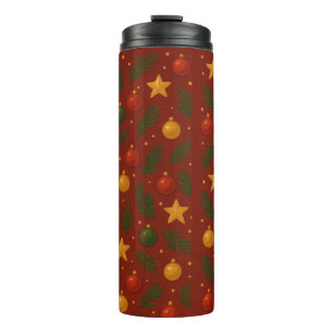 Red Christmas Thermal Tumbler – Festive Holiday 