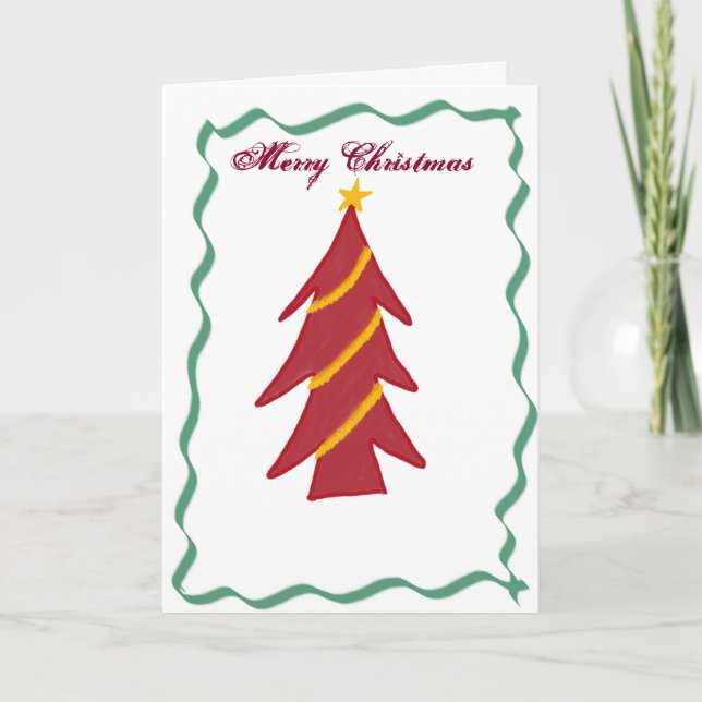 Red Christmas Tree card (Front)