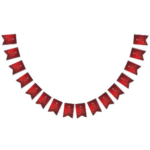 red christmas tree christmas bunting