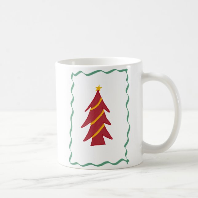 Red Christmas Tree Coffee Mug (Right)