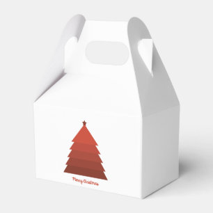Red Christmas Tree Favour Box