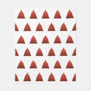 Red Christmas Tree Fleece Blanket