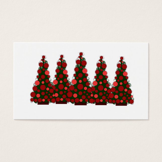 Red Christmas Tree Gift Tag (Front)