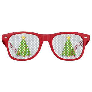 Red Christmas Tree Lens Sunglasses/ Shades
