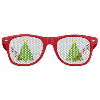 Red Christmas Tree Lens Sunglasses/ Shades