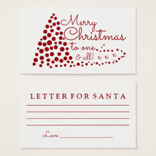 Red Christmas Tree, Letter For Santa
