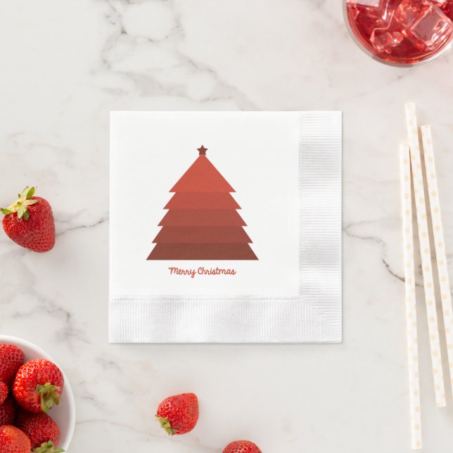Red Christmas Tree Napkin (Insitu)