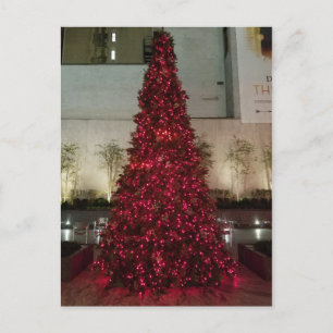 Red Christmas Tree - New York City Postcard