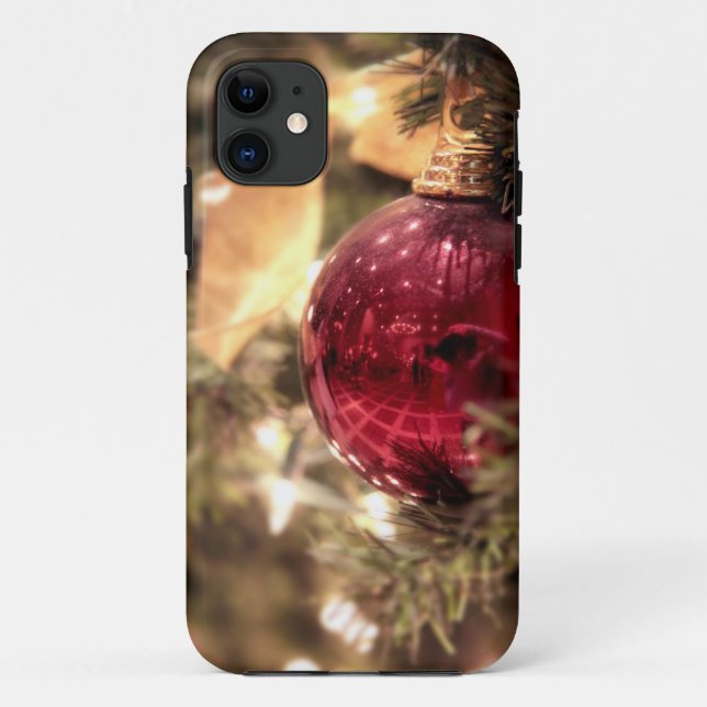 red christmas tree ornament festive Case-Mate iPhone case (Back)