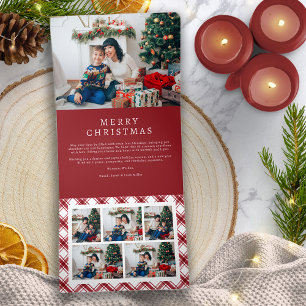 Red Christmas Tri-fold Card