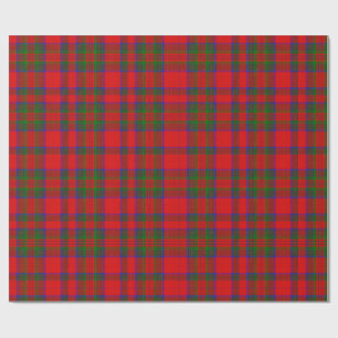 Red Christmas Wool Texture Plaid Wrapping Paper