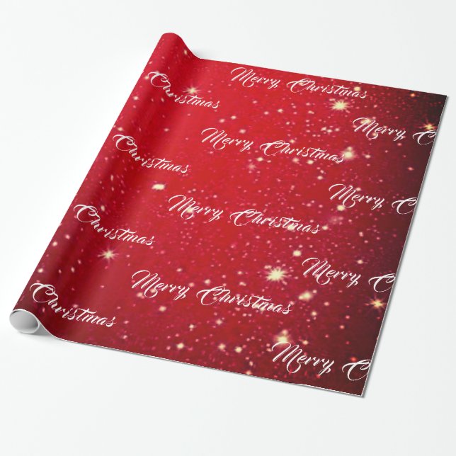 Red Christmas Wrapping Paper (Unrolled)
