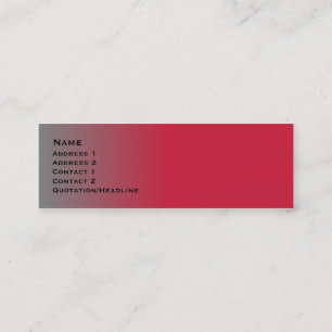 Red Chrome skinny Mini Business Card