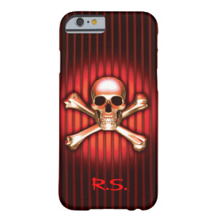 Red Chrome Skull and Crossbones iPhone 6 Case
