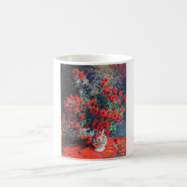 Red Chrysanthemum, Monet Coffee Mug (Center)