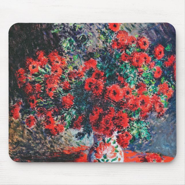 Red Chrysanthemum, Monet Mouse Pad (Front)