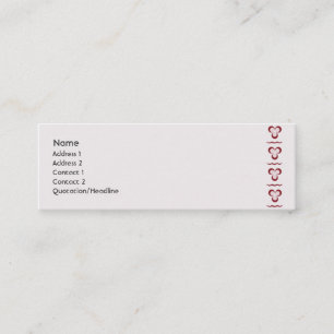 Red Cintemani - Skinny Mini Business Card
