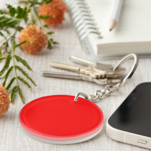 Red Circle Acrylic Keychain