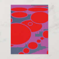 red circle and dark blue purple abstract art