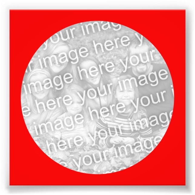 Red Circle Frame Photo Print (Front)