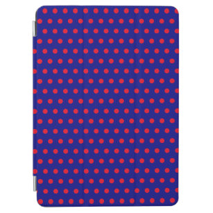 Red Circle Geometric Design on Navy Blue  iPad Air Cover