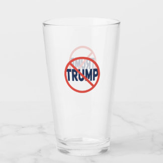 Red Circle No Sign Anti-Trump Political Opinion Glass