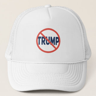 Red Circle No Sign Anti-Trump Political Opinion Trucker Hat