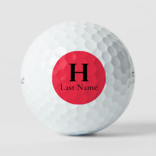Red Circle Personalised Golf Ball (3) HAMbWG