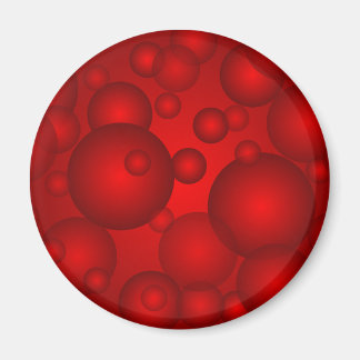 Red circler on a red backgroiund magnet