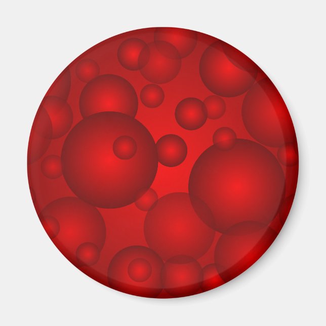 Red circler on a red backgroiund magnet (Front)