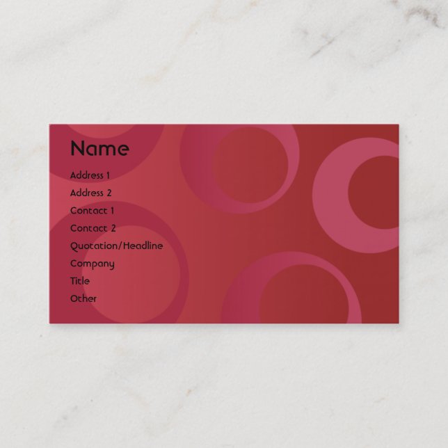 Red Circles - Business Card (Front)