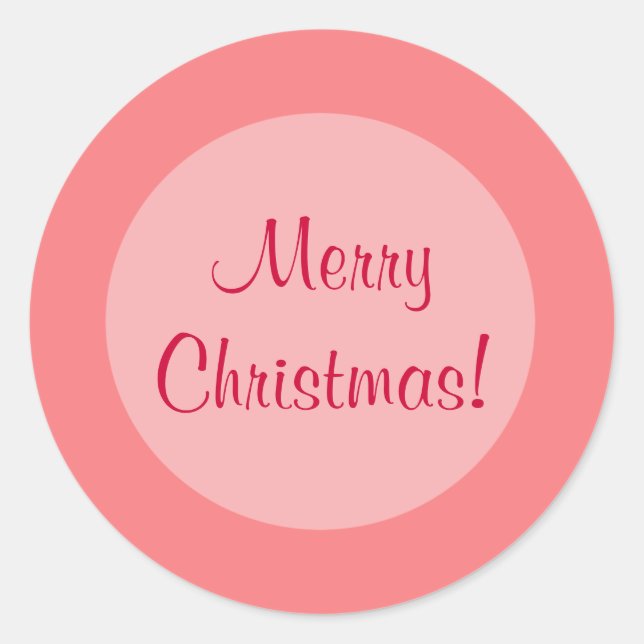 Red Circles Classic Round Sticker (Front)