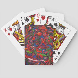 Red circles playing cards