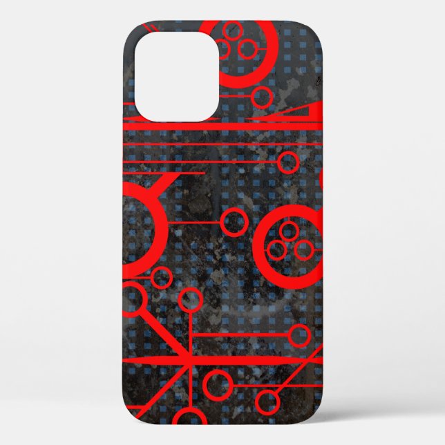 Red Circuit Case-Mate iPhone Case (Back)