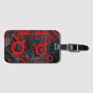 Red Circuit Luggage Tag