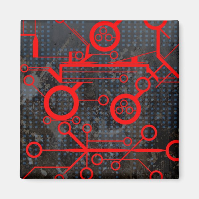 Red Circuit Magnet (Front)