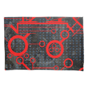 Red Circuit Pillowcase