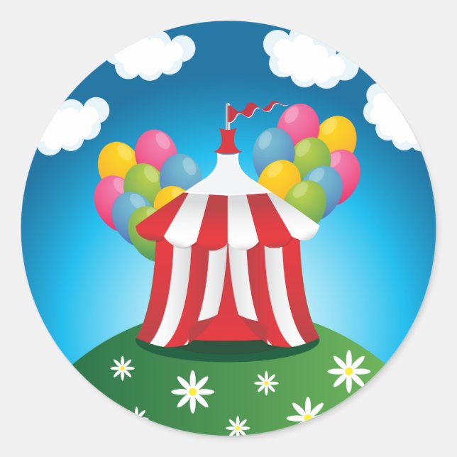 Red Circus Tent Stickers (Front)