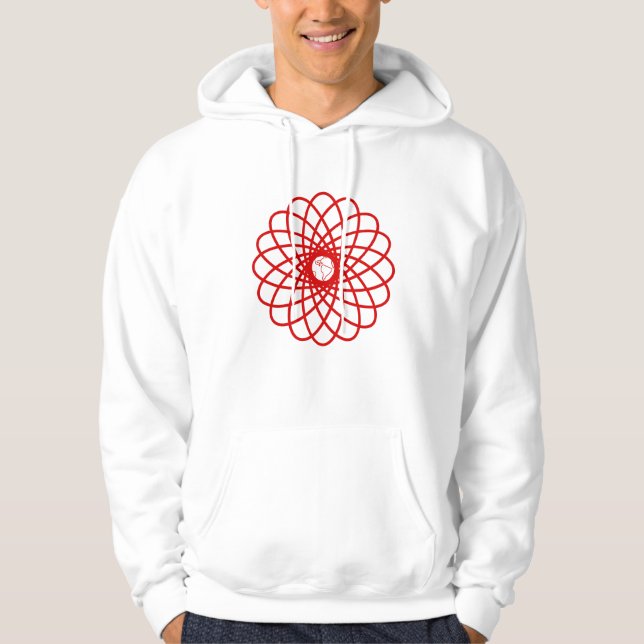 Red Cirlce - Geometric Design Hoodie (Front)