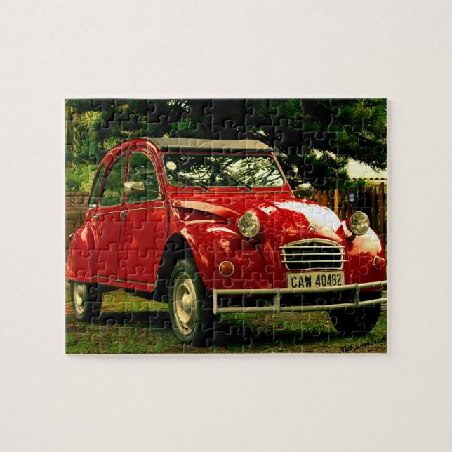 Red Citroën 2CV Jigsaw Puzzle (Horizontal)